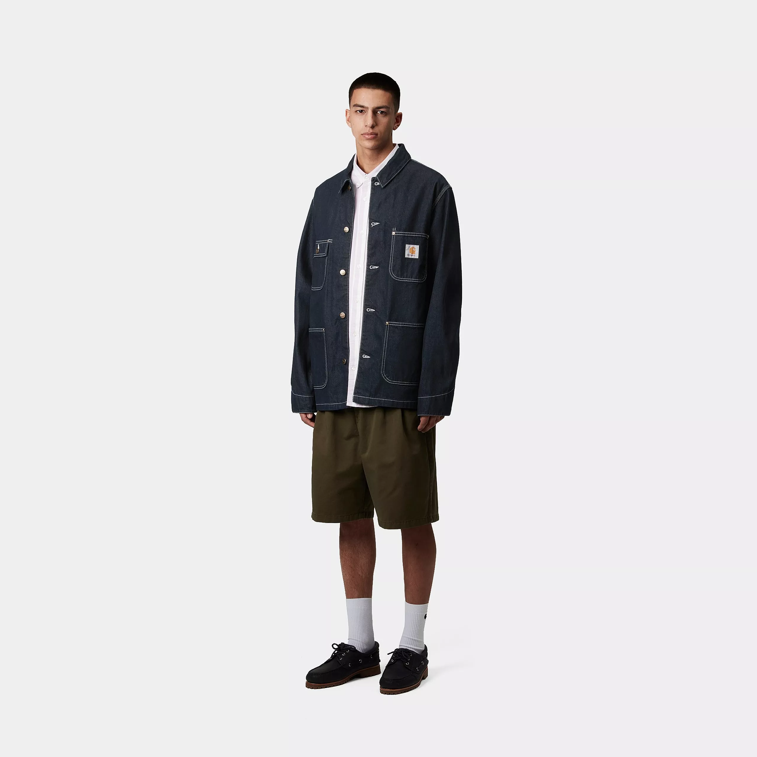 Carhartt WIP OG Chore Jacka Blue One Wash - 5