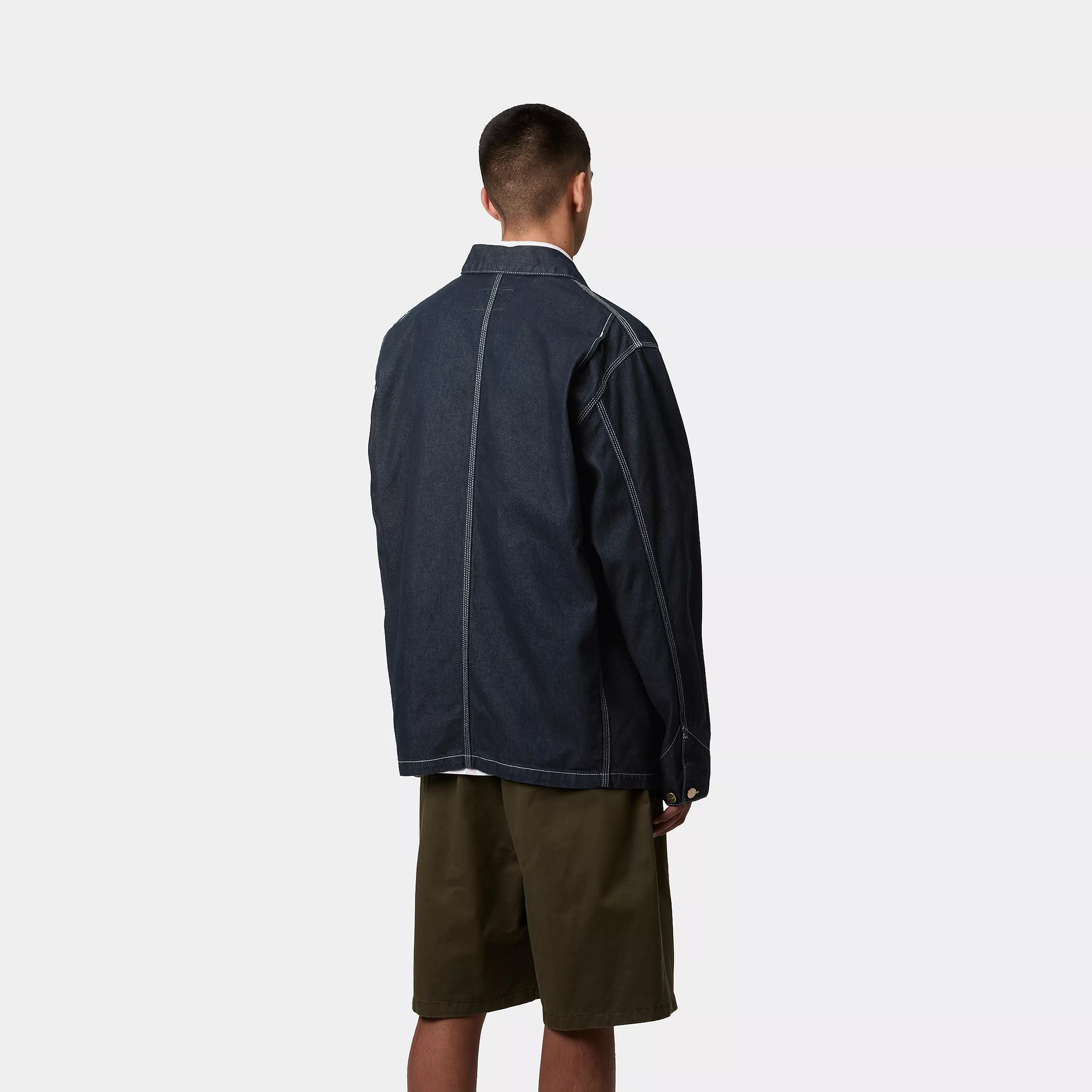 Carhartt WIP OG Chore Jacka Blue One Wash - 3