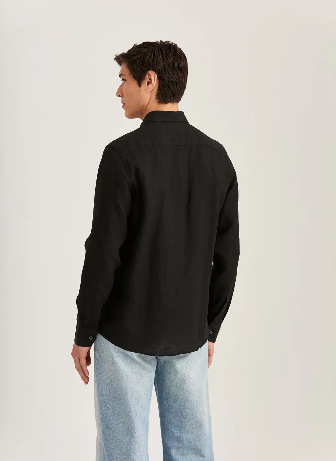 Morris - Douglas Linen Shirt Classic Fit - Black - 2