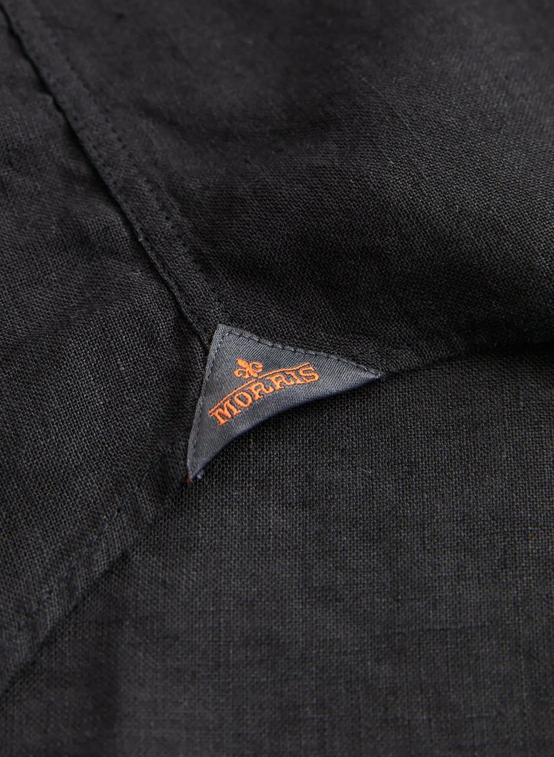 Morris - Douglas Linen Shirt Classic Fit - Black - 4