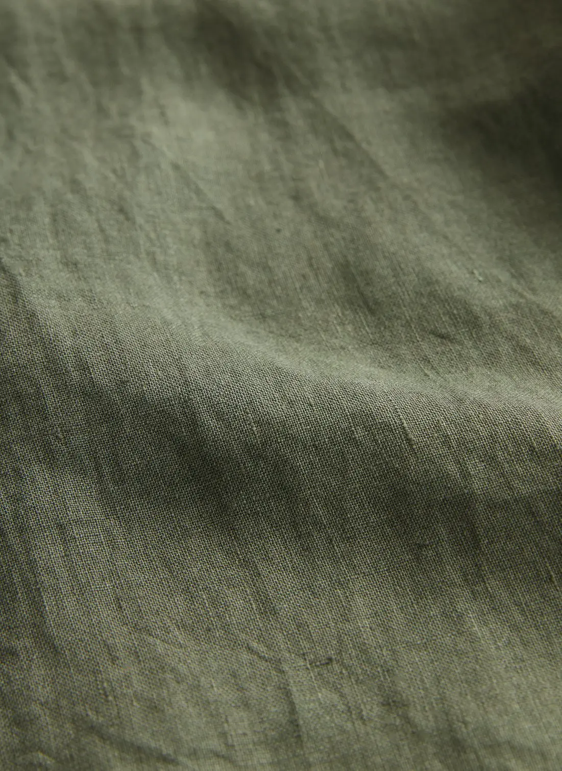 Morris - Douglas Linen Shirt Classic Fit - Olive - 5
