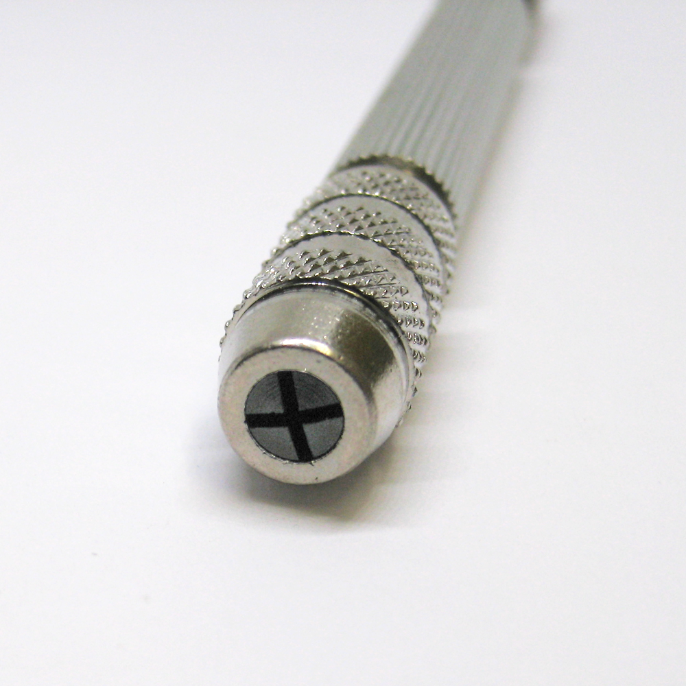 Hållare "pin vise" för uppdragsaxlar, microborrar etc, med Ø 0 - 1,2 mm / 1,7 - 2,5 mm - 2
