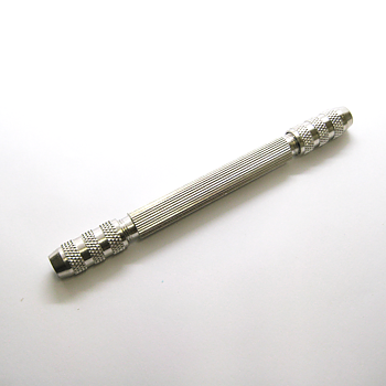 Hållare "pin vise" för uppdragsaxlar, microborrar etc, med Ø 0 - 1,2 mm / 1,7 - 2,5 mm