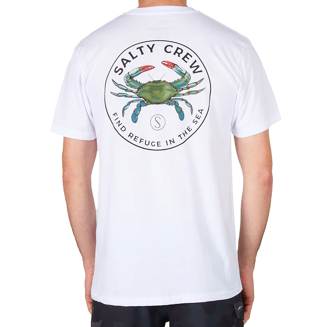Salty Crew T-Shirt - Blue Crabber Premium White - 3