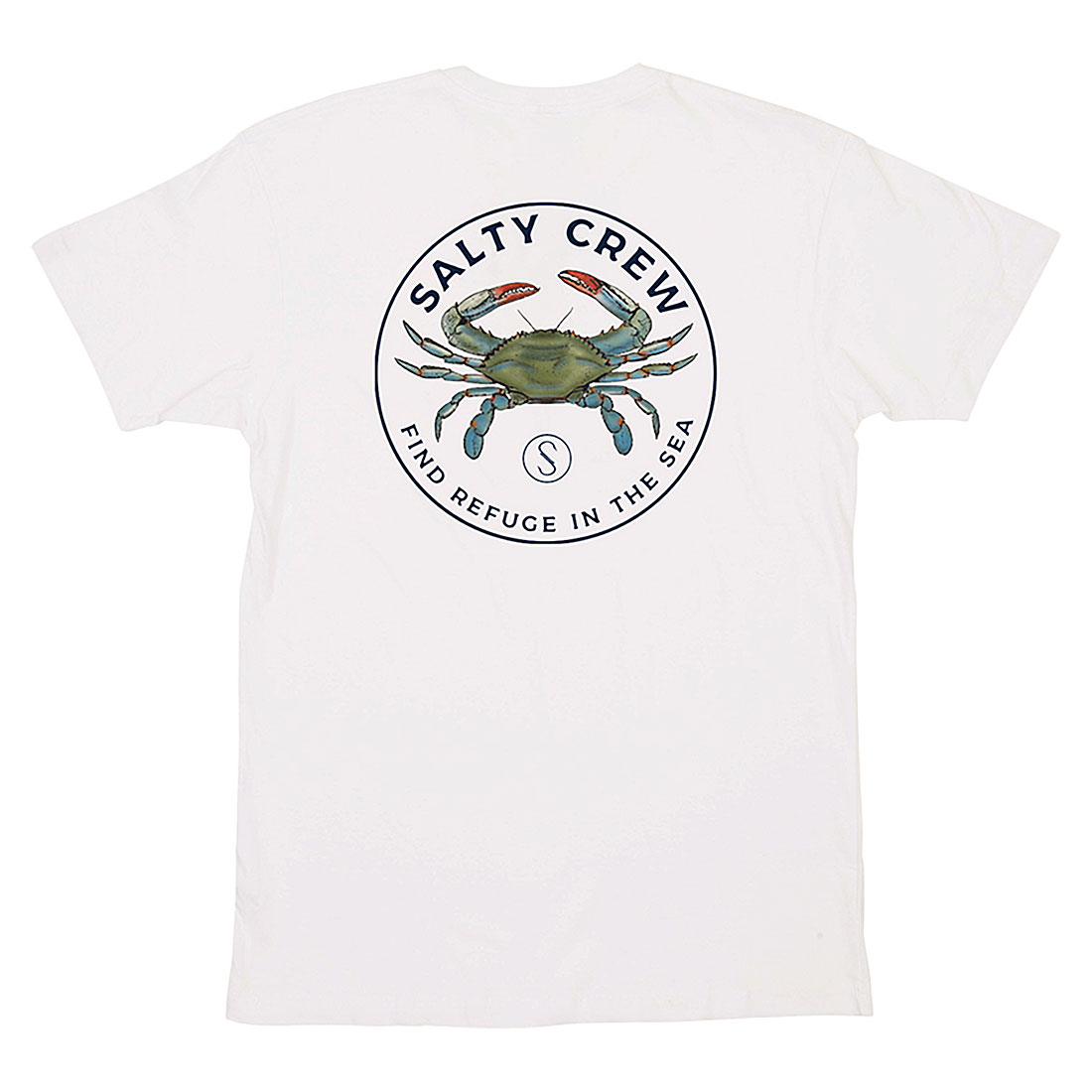 Salty Crew T-Shirt - Blue Crabber Premium White
