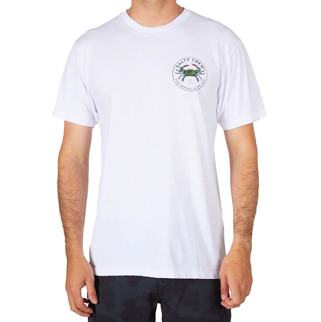 Salty Crew T-Shirt - Blue Crabber Premium White - 4