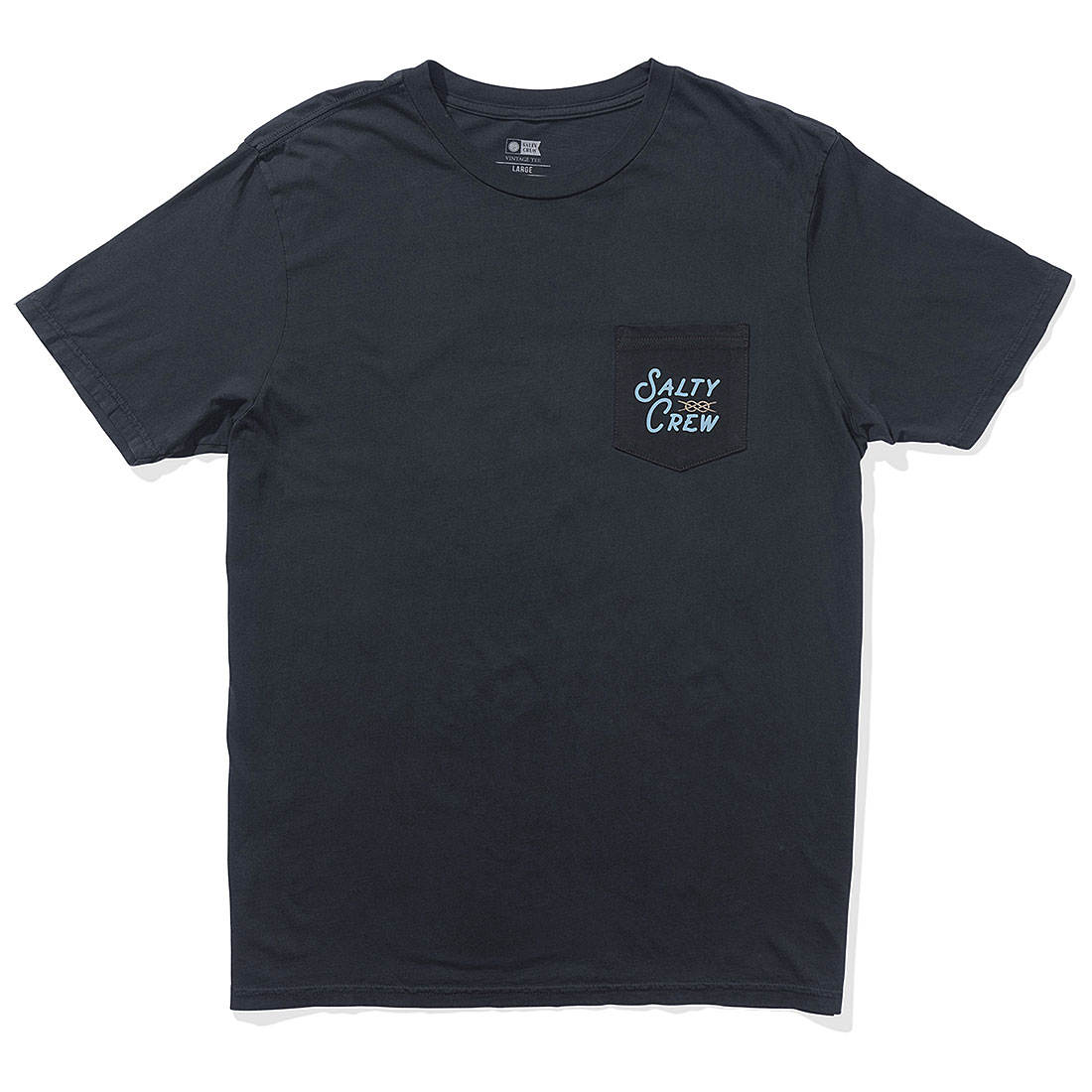 Salty Crew T-Shirt - Splice Vintage Pocket Vintage Black - 2