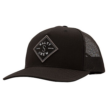 Salty Crew Cap - Sea Line Retro Trucker Black