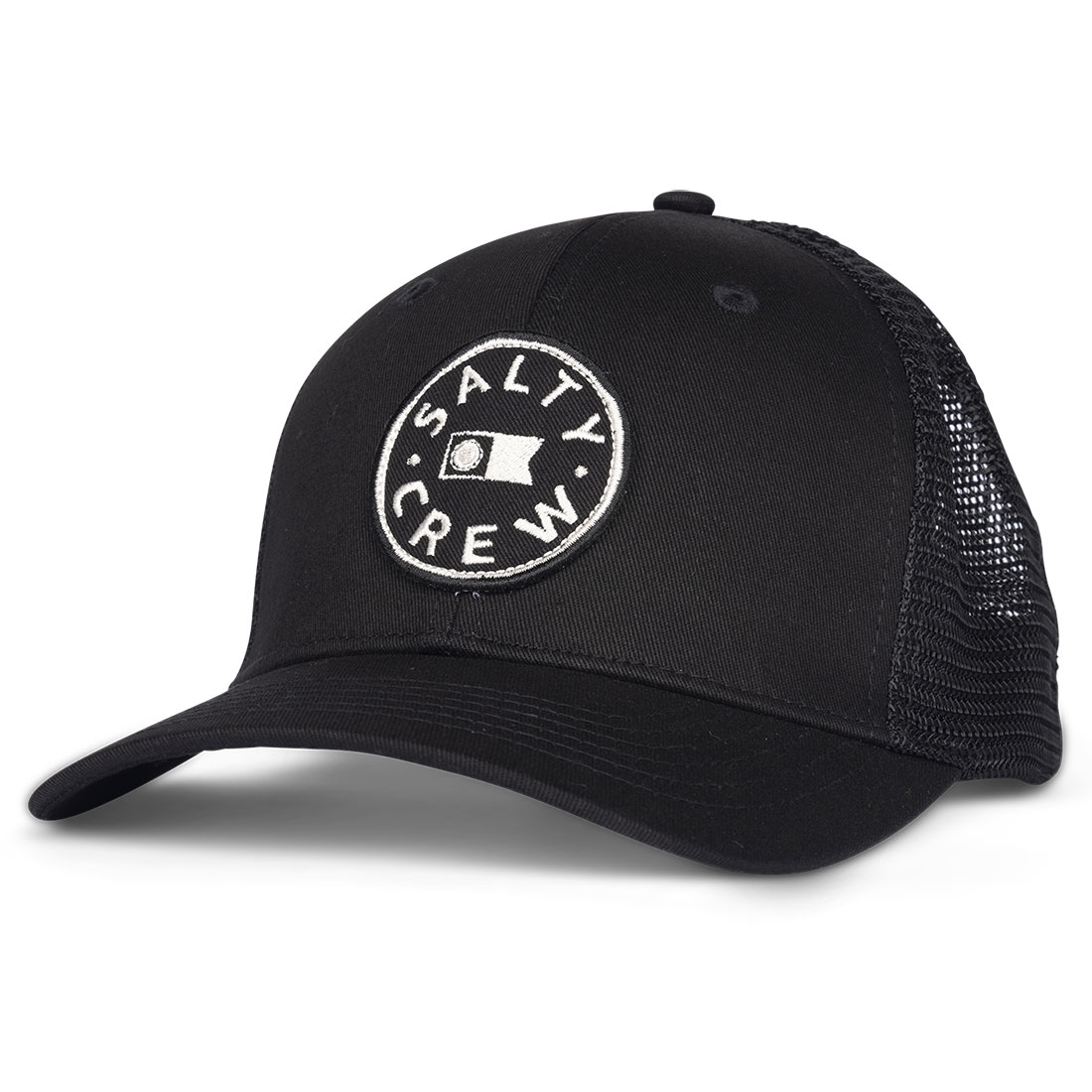 Salty Crew Cap - Watermark Retro Trucker Black