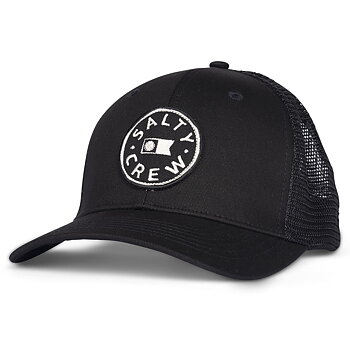 Salty Crew Cap - Watermark Retro Trucker Black