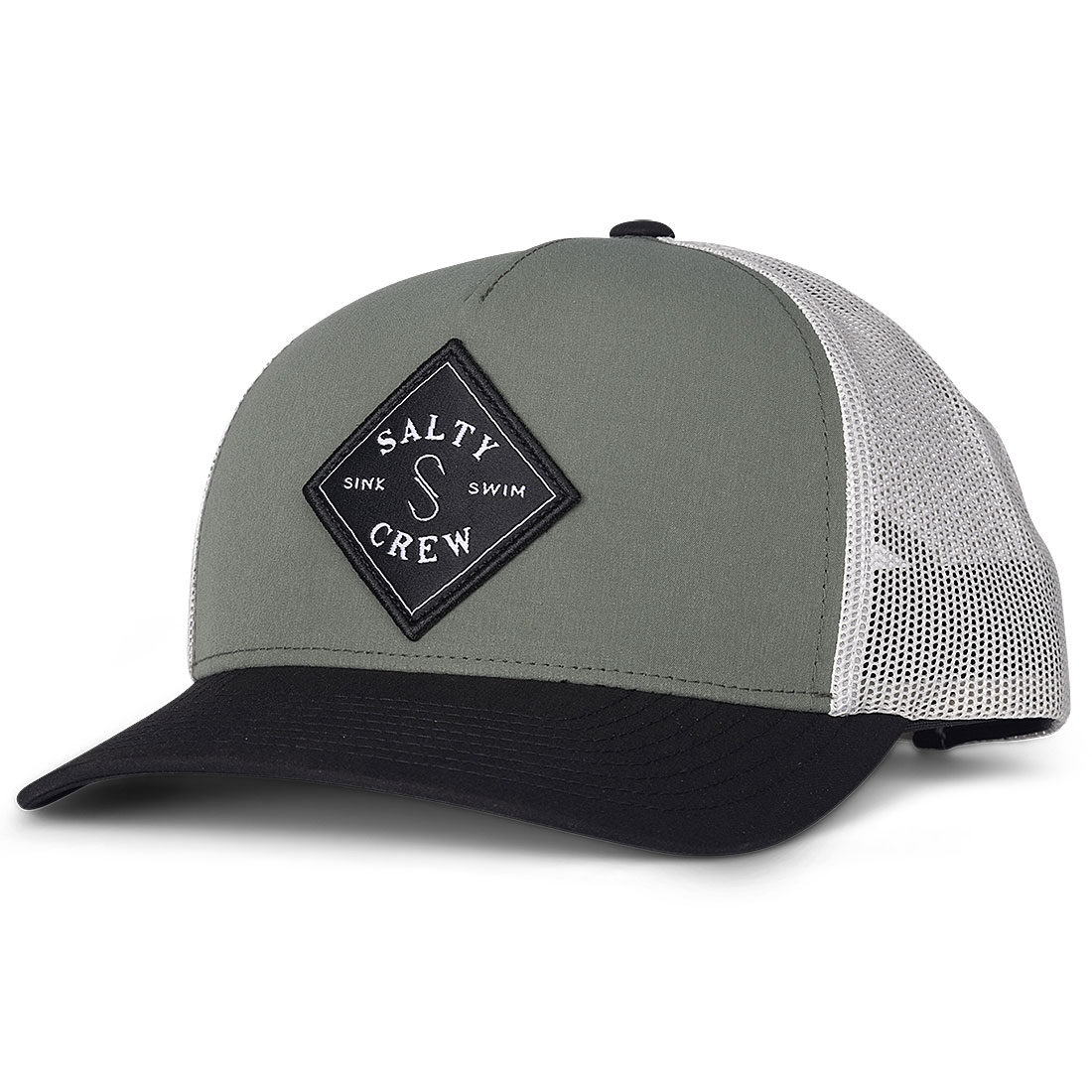 Salty Crew Keps - Sea Line Retro Trucker Olive/Black