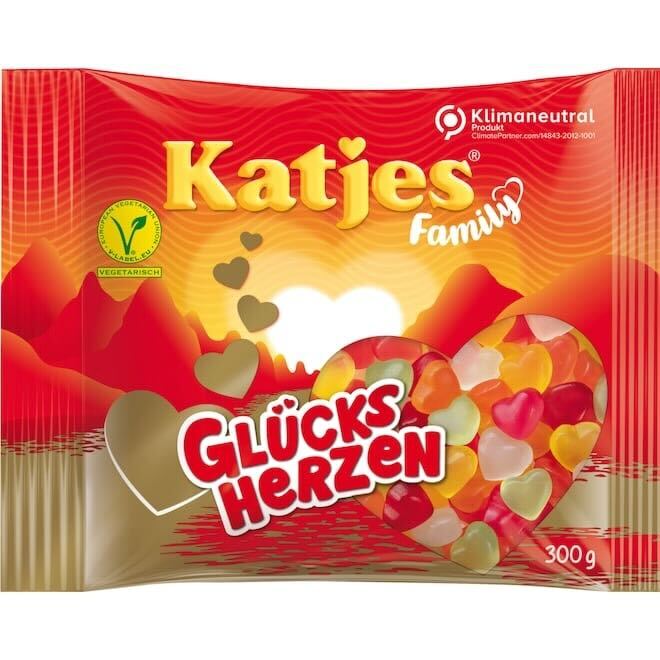 veganska gelehjärtan 300g katjes