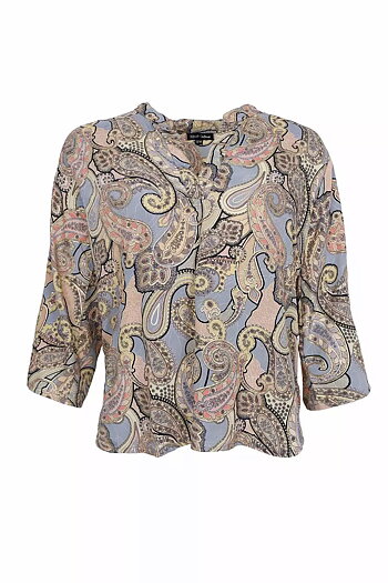 Black Colour - Luna  Flared Sleeve Blouse Paradise Sky