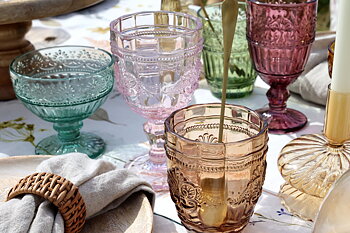 Saint-Émilion Glas m. mönster - 6 pack.