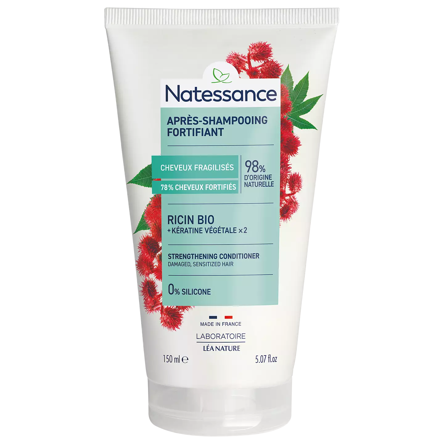 Natessance Strengthening Conditioner - Castor oil & plant keratin