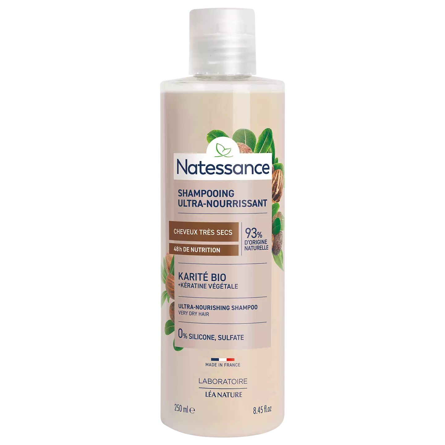 Natessance Ultra-nourishing Shampoo - Shea & plant keratin