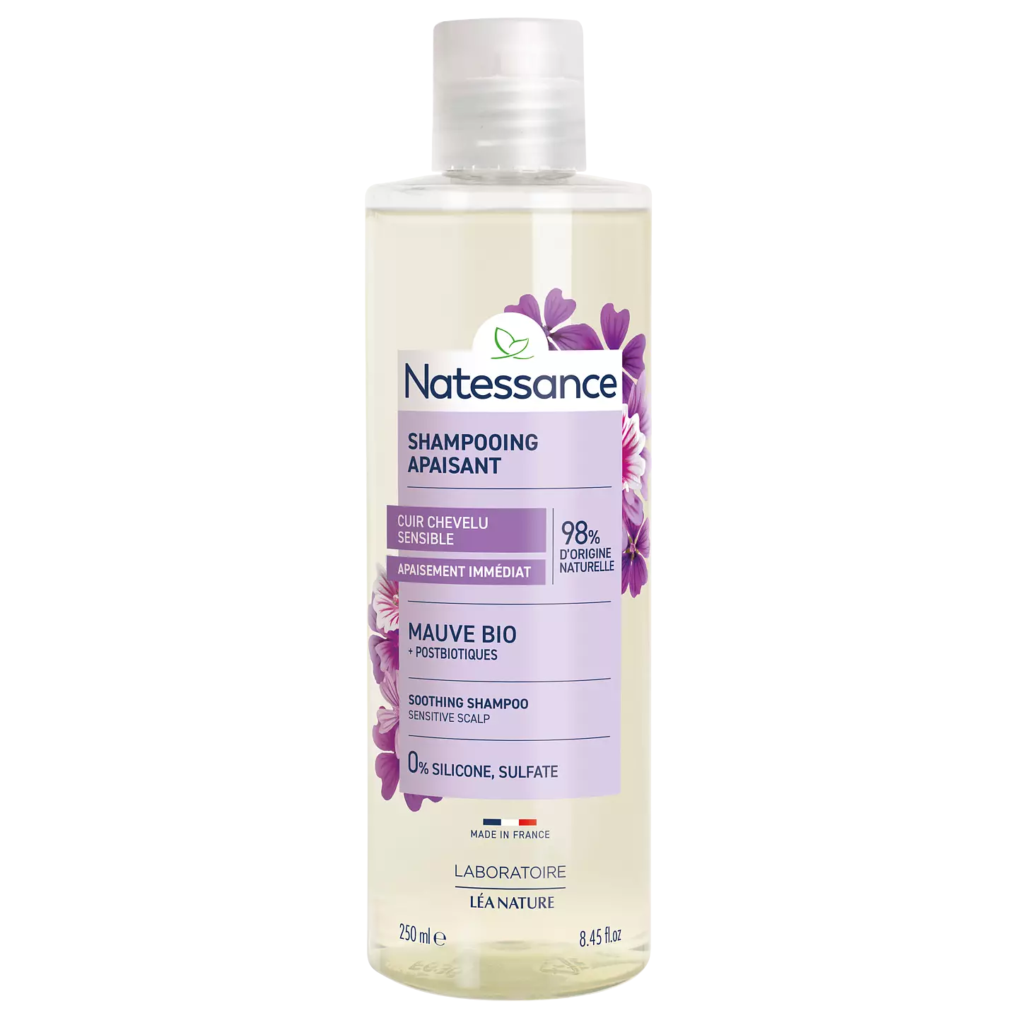 Natessance Soothing Shampoo - Mallow flower & Postbiotics
