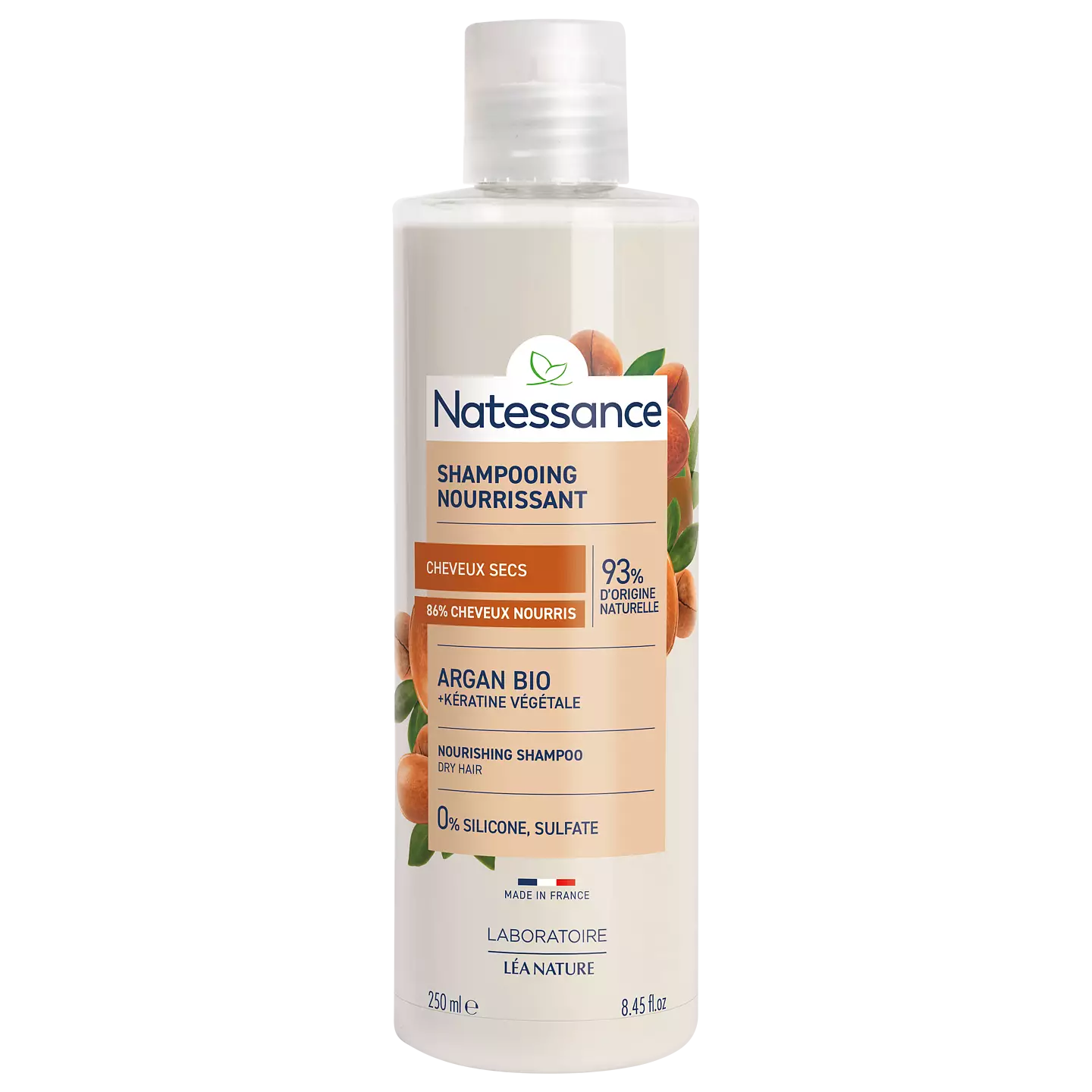 Natessance Nourishing Shampoo - Argan & plant keratin