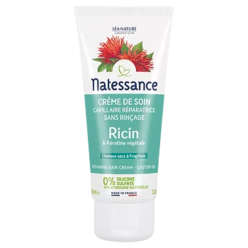 Natessance Repairing Hair cream - Castor oil & plant keratin