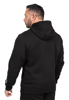 Leon Zipped Hoodie, black