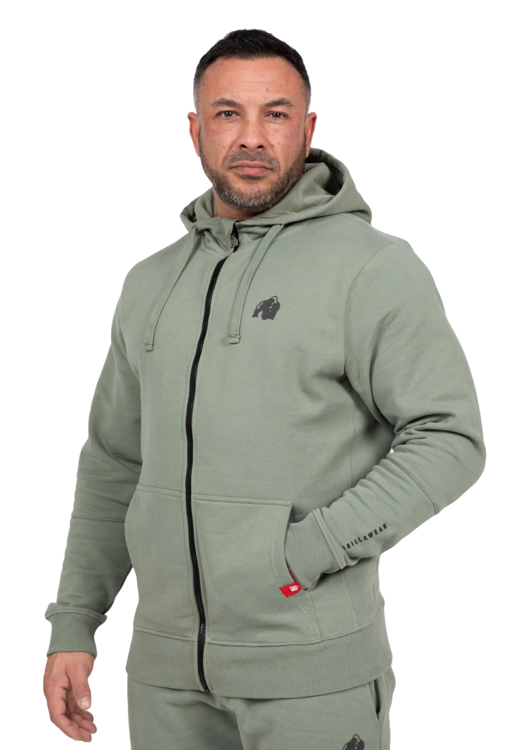 Leon Zipped Hoodie, green