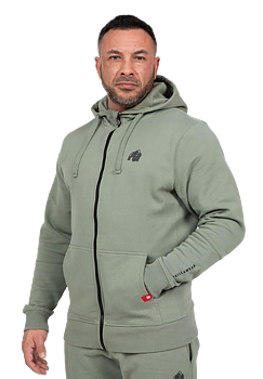Leon Zipped Hoodie, green