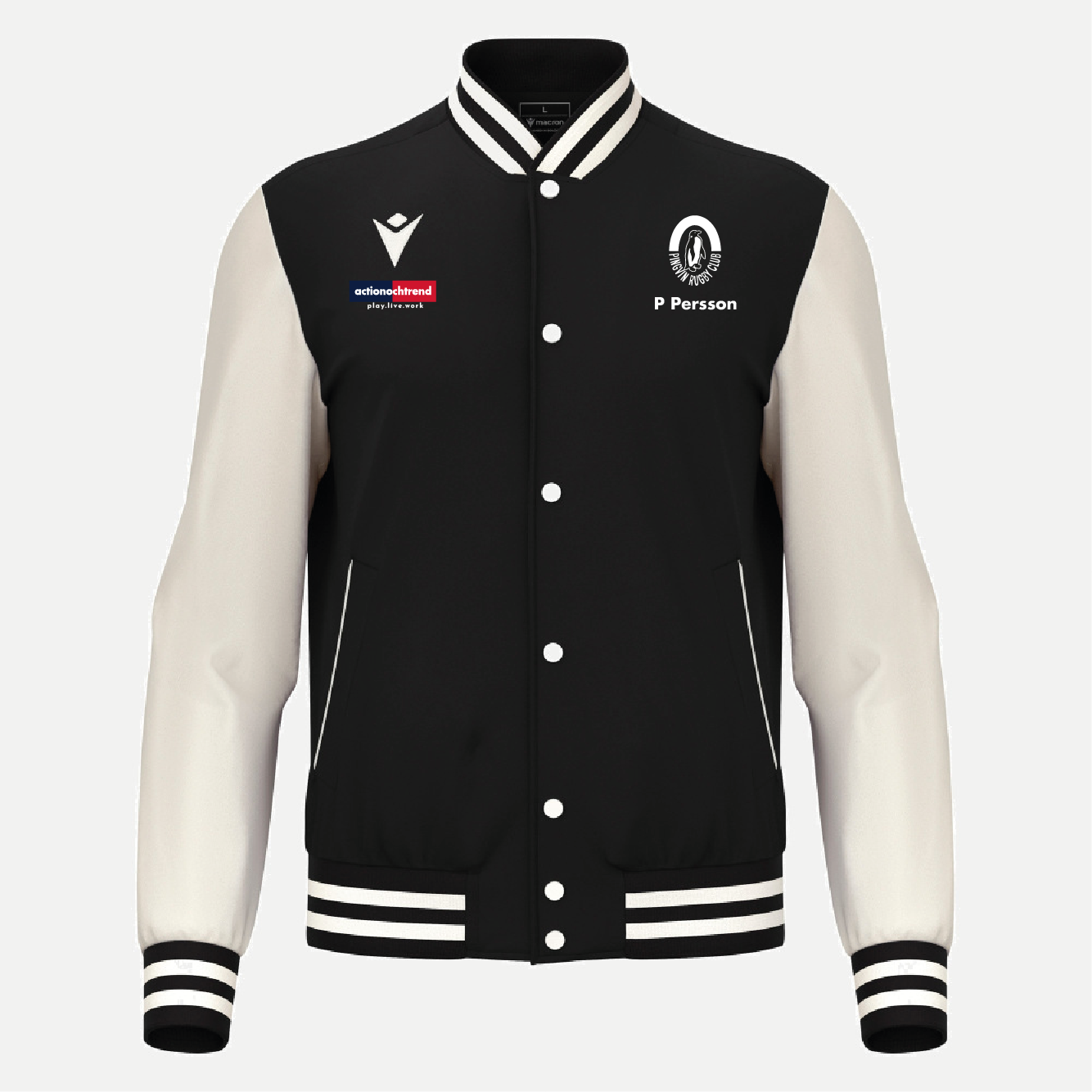 Macron Fiddle Jacket Brodyr USX (Pingvin Rugby Club)