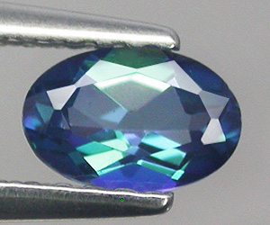 0.52 ct very nice oval cut natural loose azotic blue topaz gemstone - 3