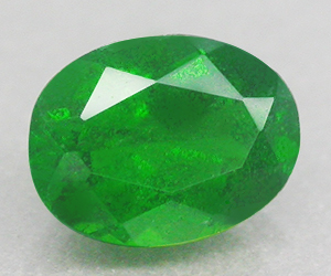 Impresionante gema suelta de diópsido cromado natural de corte ovalado de 0,76 ct - 3