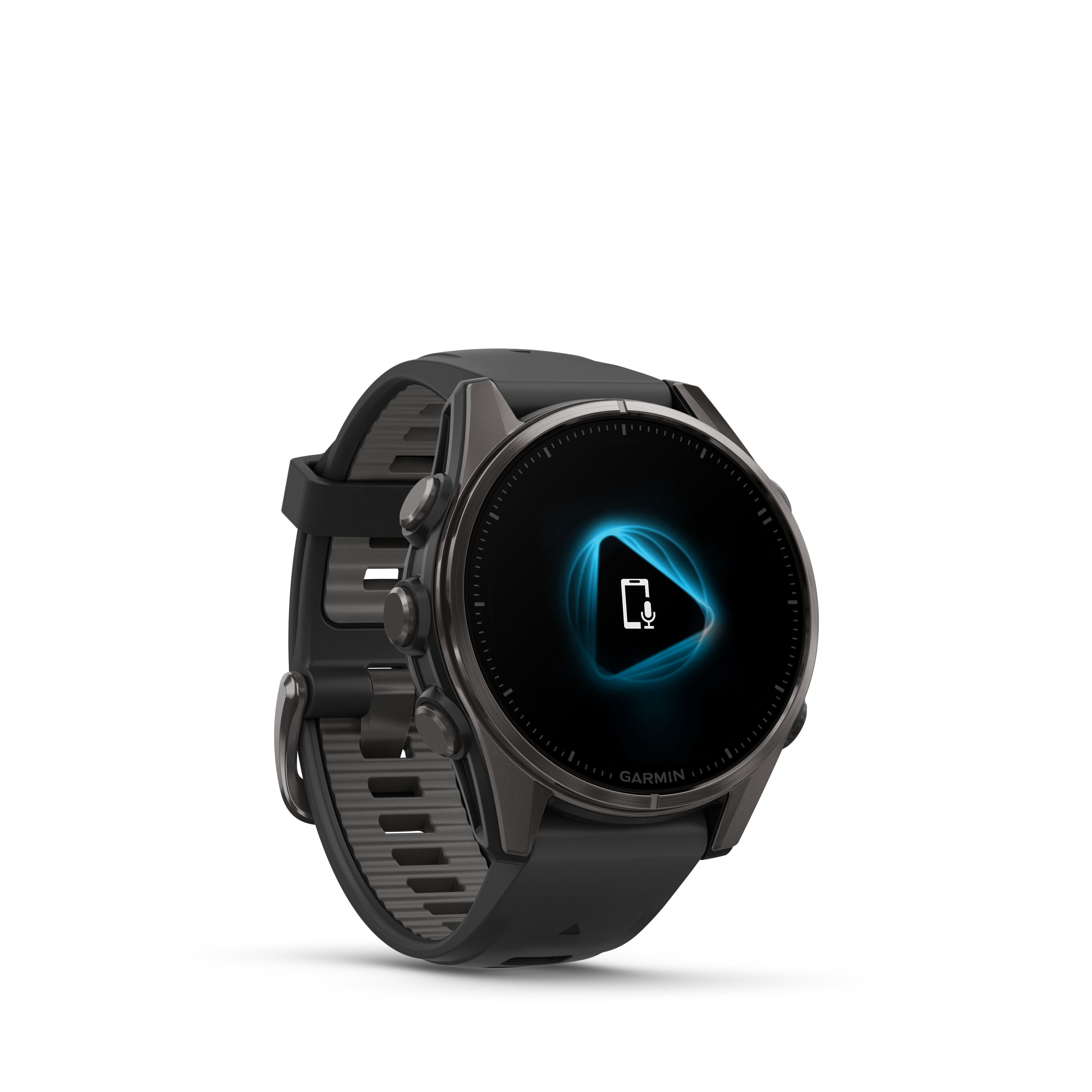 Garmin fēnix® 8-43 mm, AMOLED Sapphire, Gray DLC Titanium with Black/Stone Gray Silicone Strap - 21