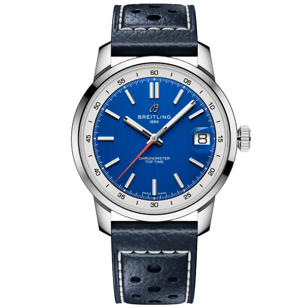 AB3113A71C1X1 Breitling Top Time B31 blå med läder