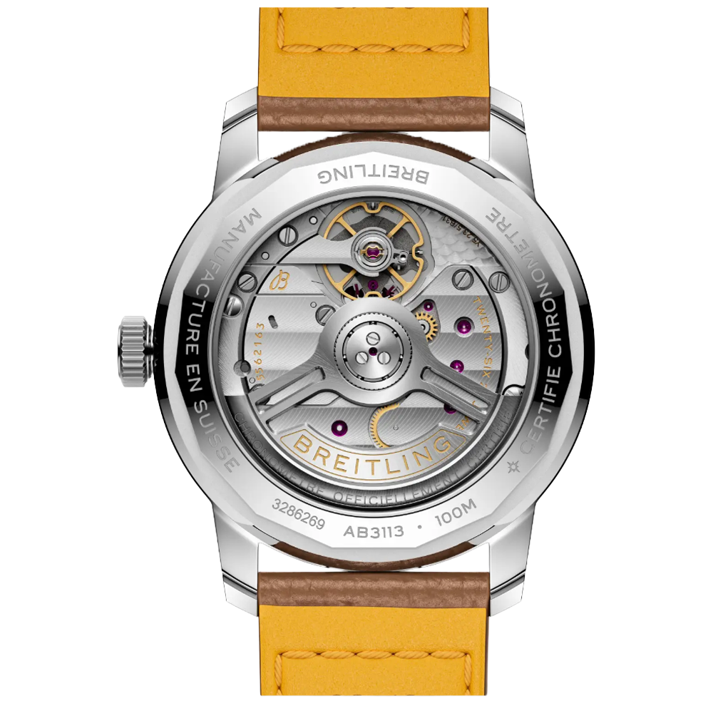 AB3113281A1X1 Breitling Top Time B31 ljusblå med läder
