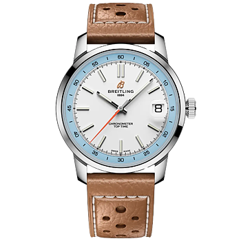 AB3113281A1X1 Breitling Top Time B31 ljusblå med läder
