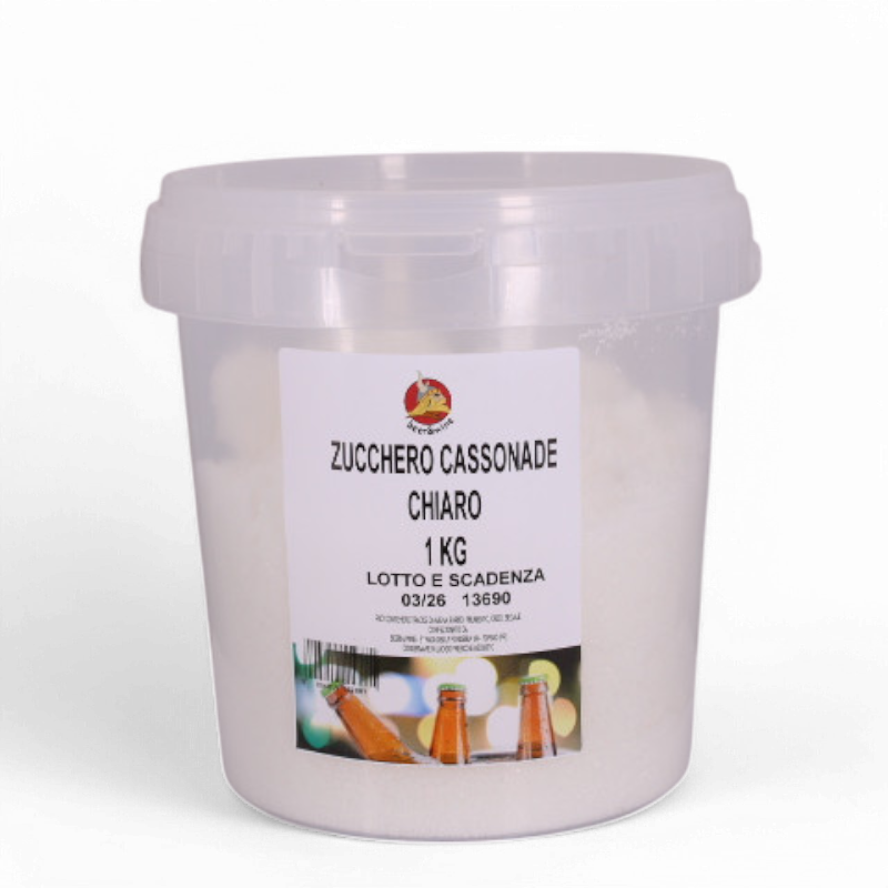 Zucchero Cassonade Chiaro 1kg - Leichter Rohrzucker zum Brauen