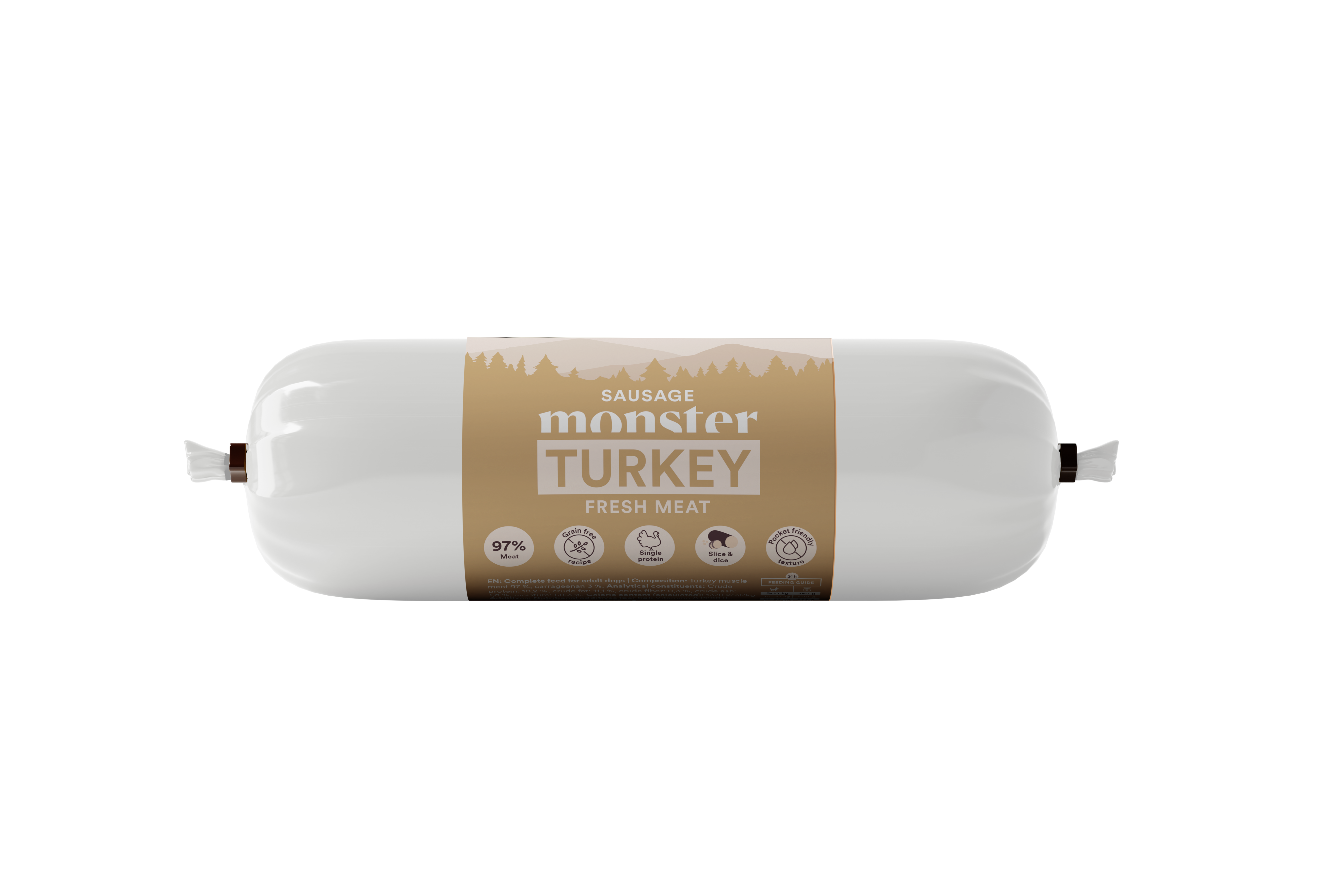 Monster Dog Sausage Turkey 400g