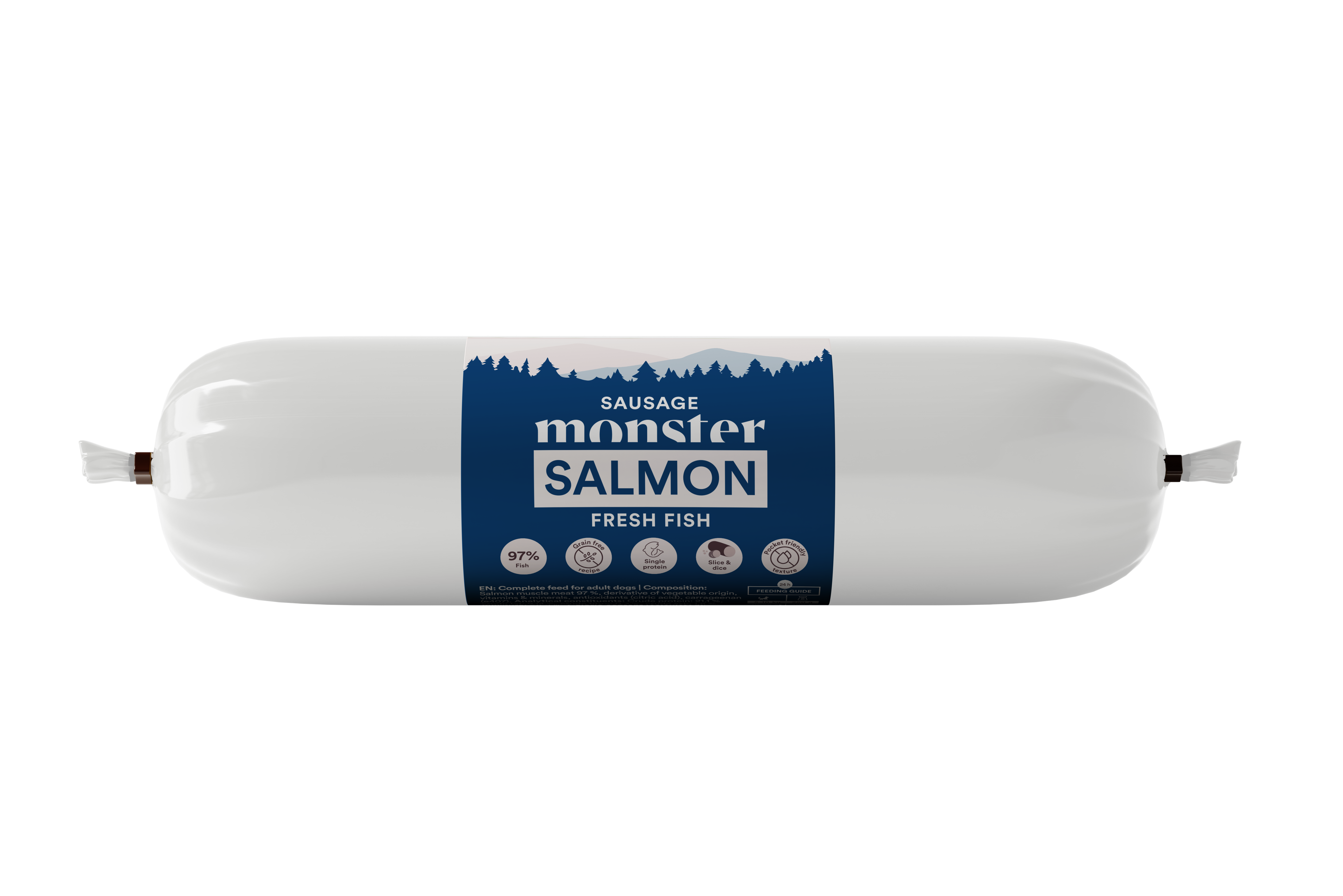 Monster Dog Sausage Salmon 200g