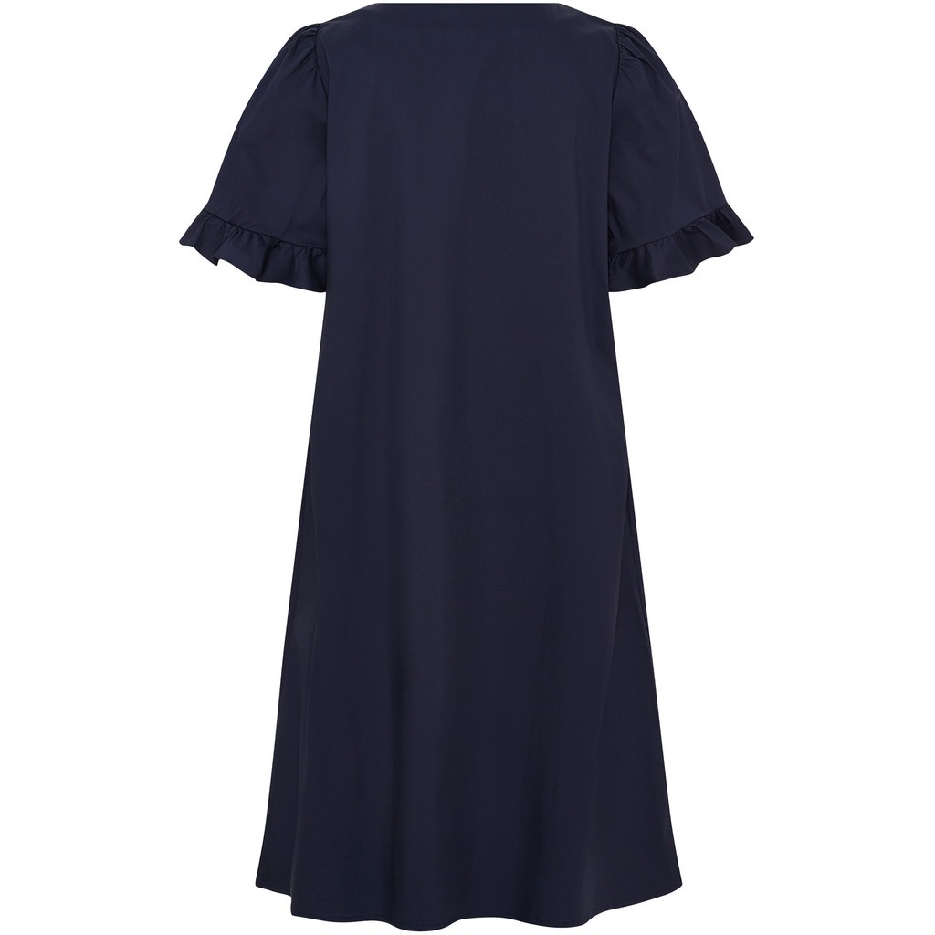 Sigga Flounce Dress - Navy - Isay - 5