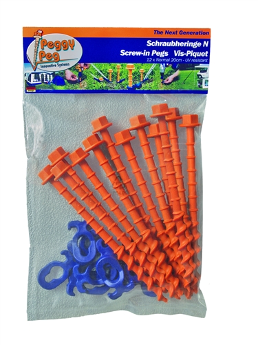 Peggy Peg ground screw 20 cm. 12-pack.