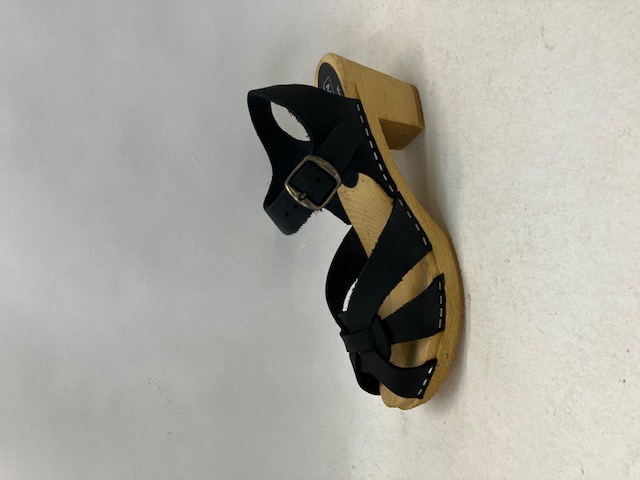  Trätofflor Trätoffel sandal Moheda 313090 Svart Sandy Retro