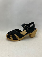  Trätofflor Trätoffel sandal Moheda 313090 Svart Sandy Retro