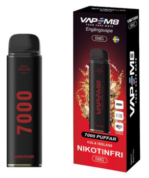 VAPEM8  Cola isglass VM7000  0mg – engångsvape