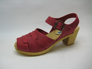  Trätofflor Trätoffel sandal Moheda 313008 Red ALLY Retro