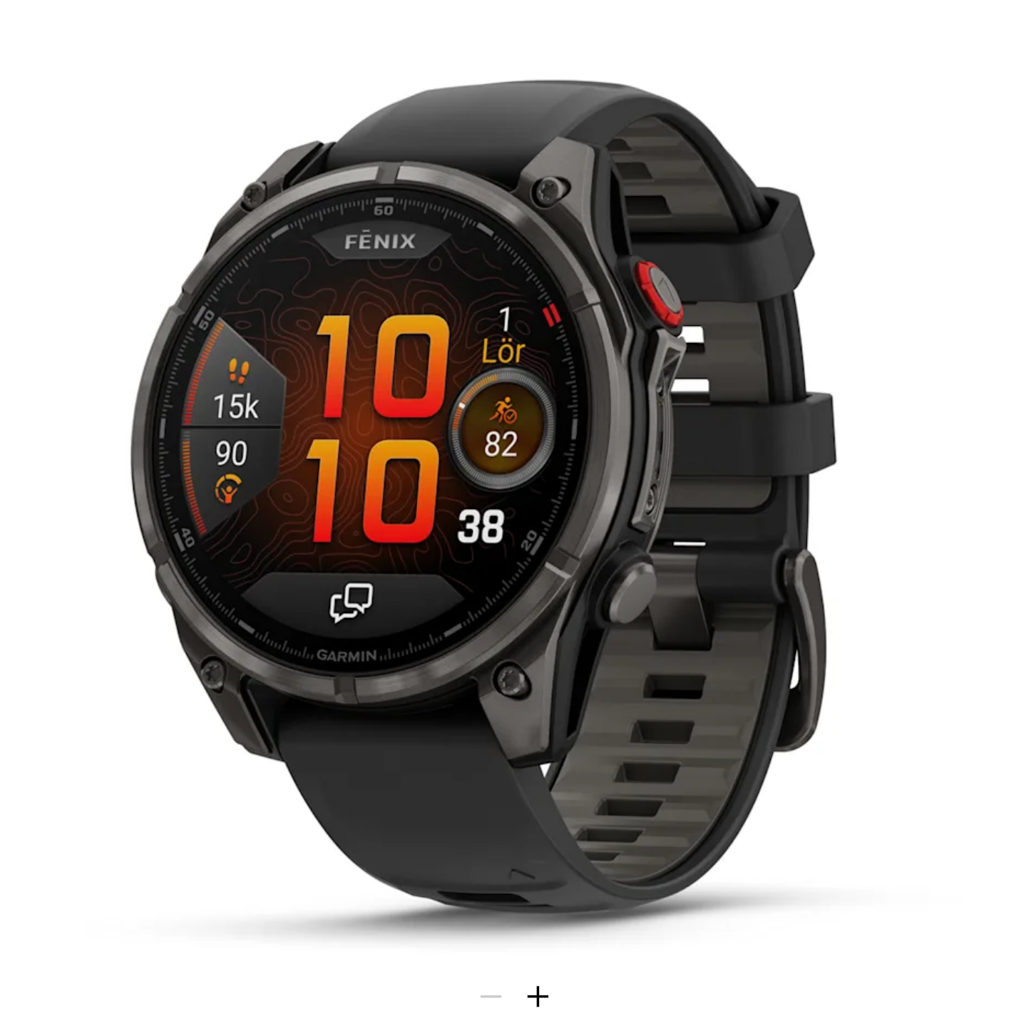 Garmin fēnix® 8 PRO -47 mm, AMOLED Sapphire, Gray DLC Titanium with Black/Stone Gray Silicone Strap