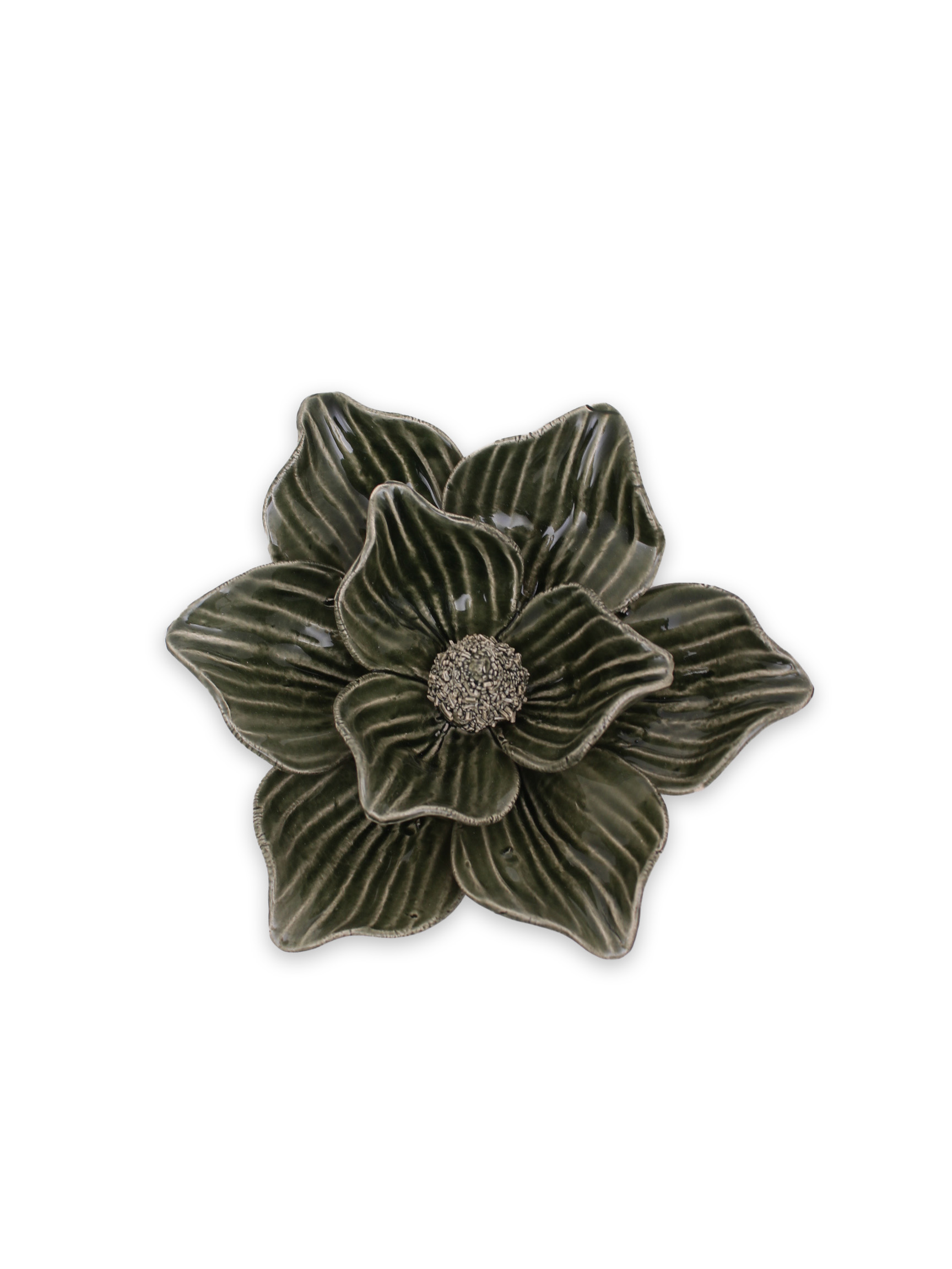 Magnolia i grön keramik 15,5 cm - 3