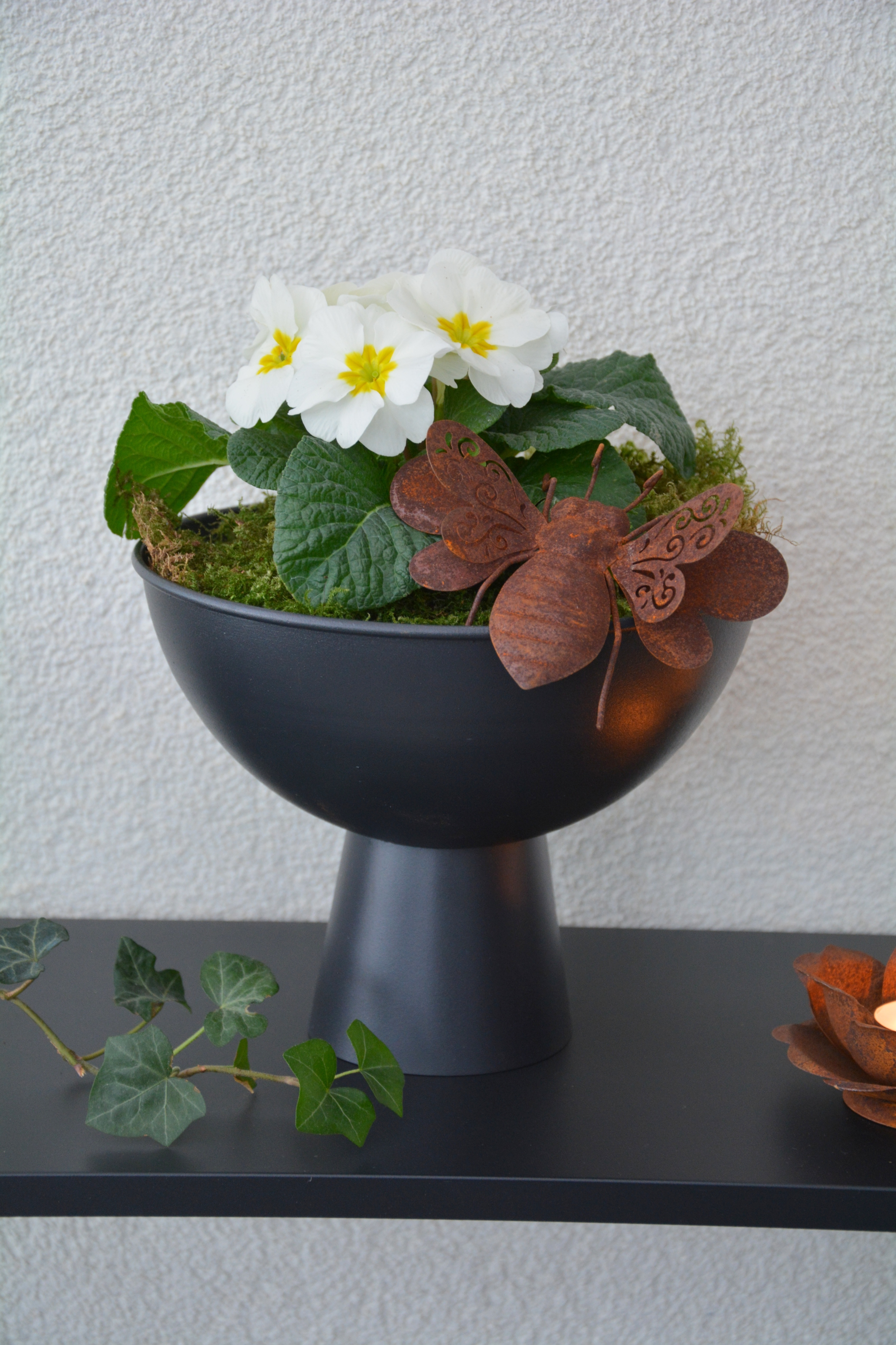 Kruka pokal svart 23 cm