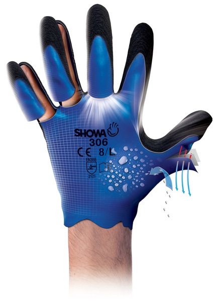 Showa 306 Handske Latexbelagd - 2