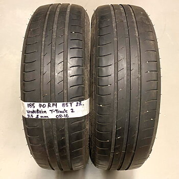 14" BEGAGNADE SOMMARDÄCK | 2 st 185/70 R14 85T Vredestein T-Track 2 | V08-16 | 3.5|5 mm | T-4