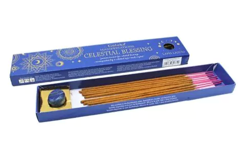 Goloka Manifestations Celestial Blessing - Rökelse med Lapis lazuli sten
