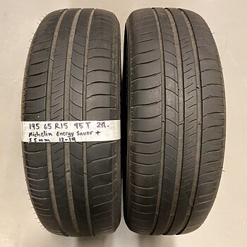 15" BEGAGNADE SOMMARDÄCK | 2 st 195/65 R15 95T Michelin Energy Saver + | V12-19 | 5|5 mm | E-4