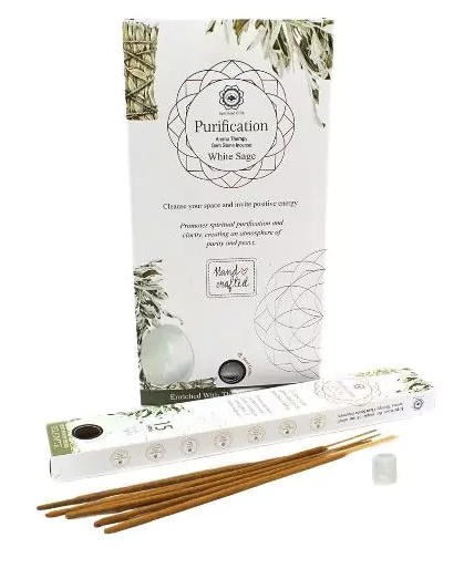 Green Tree Gemstone Incense, Purification  - Rökelse med Selenit - 3
